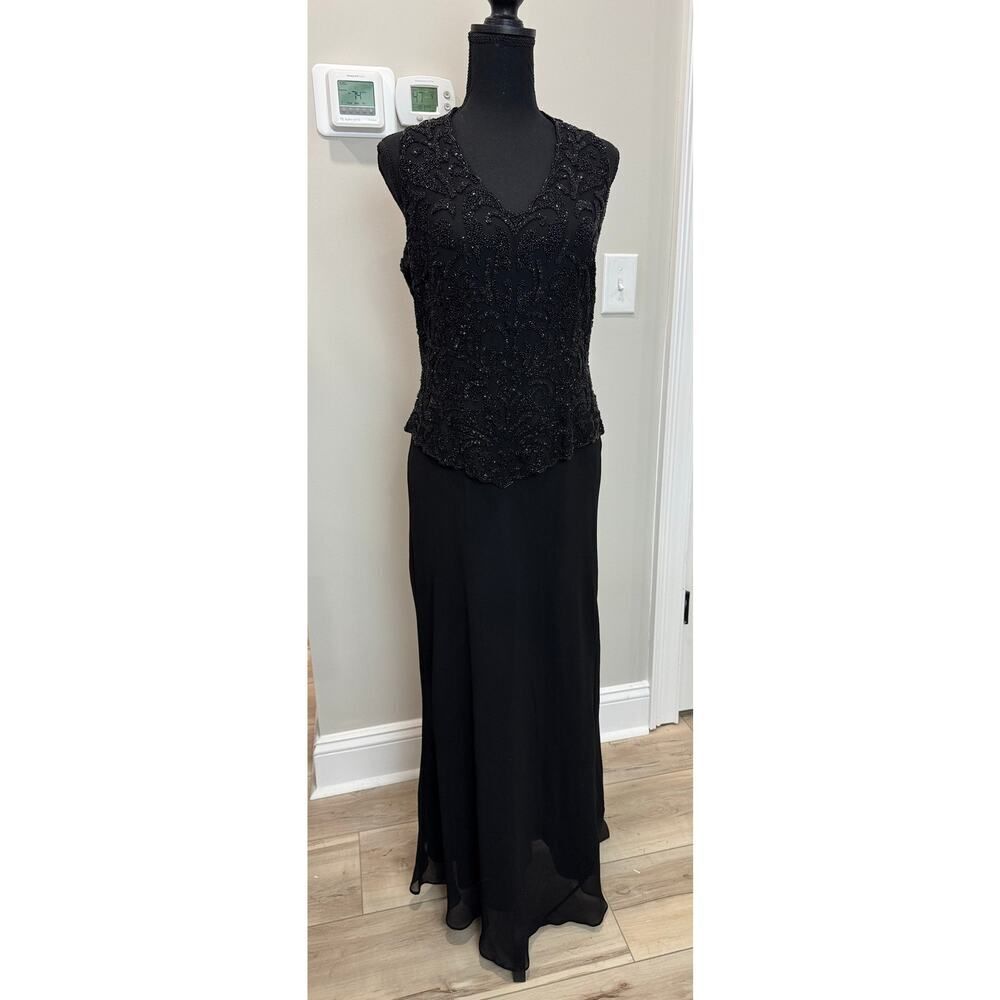 Jkara Beaded Gown Floor Length Mother-of-the-Bride Dress - Women's Size 12